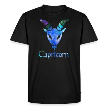 Capricorne - T-shirt Premium bio Homme - noir - Devant - Nico (187cm)