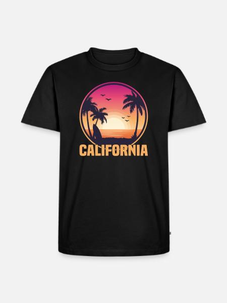 California - Men's Premium Organic T-Shirt - black