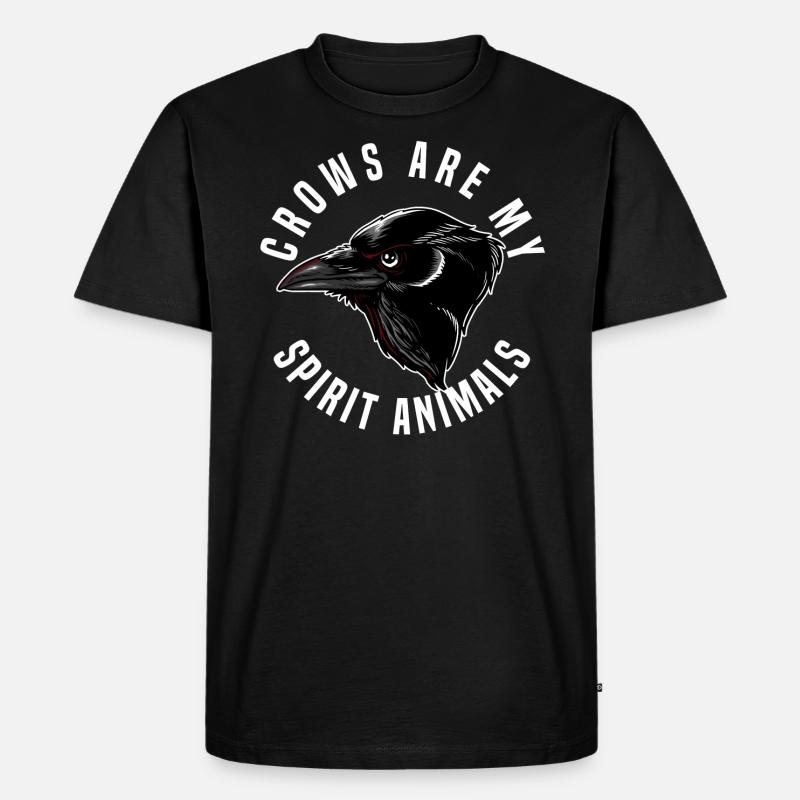 Krähe - Männer Premium Bio T-Shirt - Schwarz