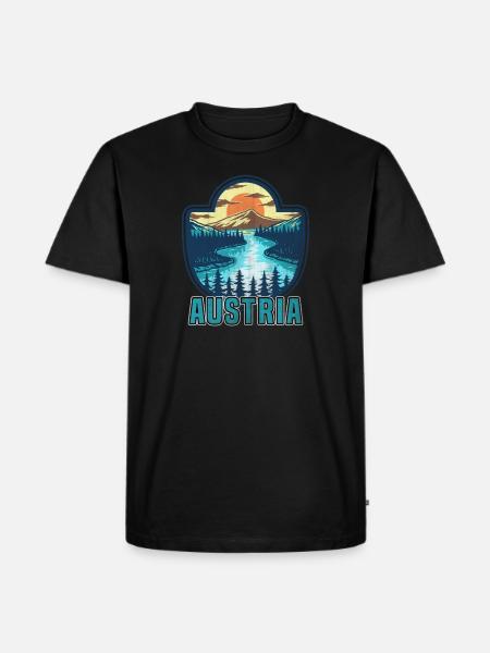Austria - Men's Premium Organic T-Shirt - black
