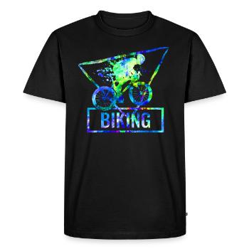 Faire du vélo - T-shirt Premium bio Homme - noir - Devant - Nico (187cm)