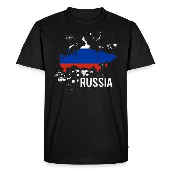 Russie - T-shirt Premium bio Homme - noir - Devant - Nico (187cm)