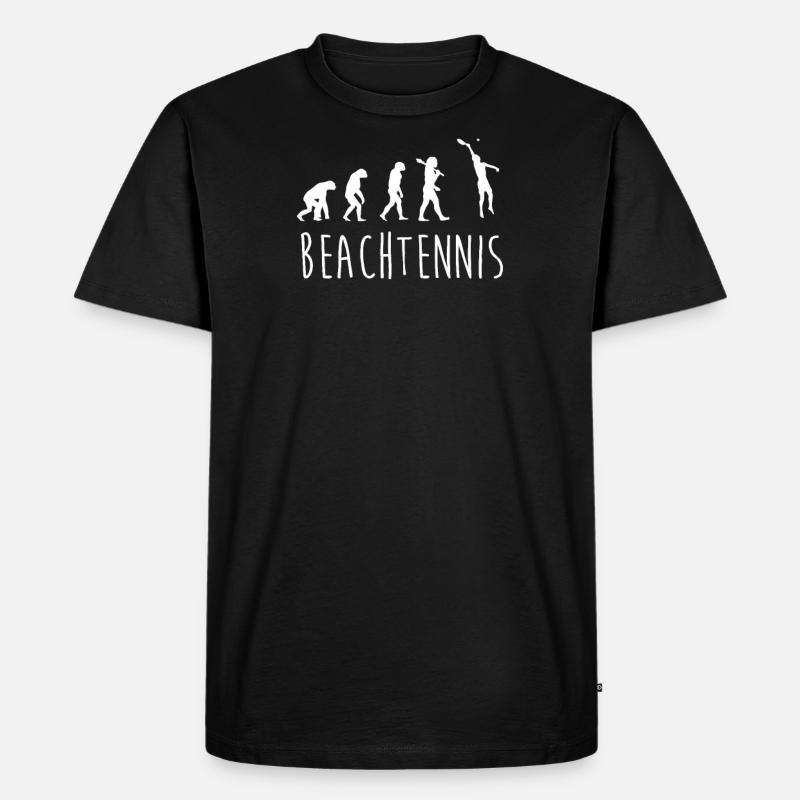Beachtennis Evolution - Männer Premium Bio T-Shirt - Schwarz