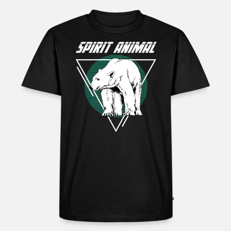 Polar Bear - Männer Premium Bio T-Shirt - Schwarz