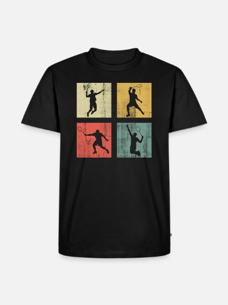badminton - Men's Premium Organic T-Shirt - black