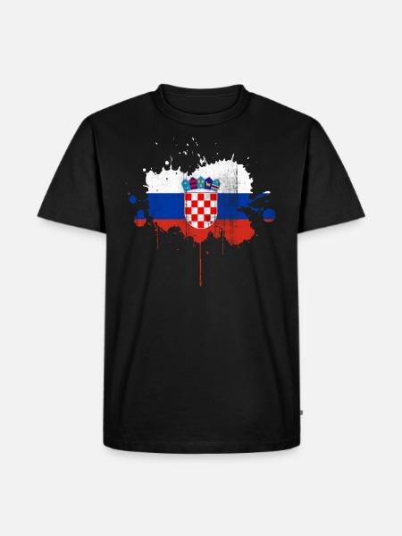 Croatia - Men's Premium Organic T-Shirt - black