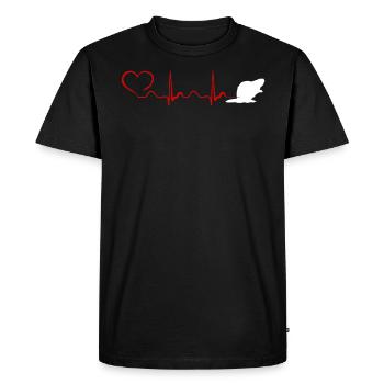 T-shirt Bever Heartbeat - T-shirt Premium bio Homme - noir - Devant - Nico (187cm)