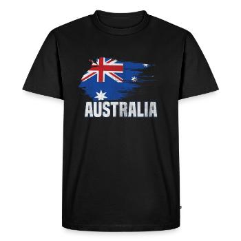 Australie - T-shirt Premium bio Homme - noir - Devant - Nico (187cm)