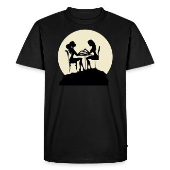 Stylish Manicurist And Moon Design - T-shirt Premium bio Homme - noir - Devant - Nico (187cm)