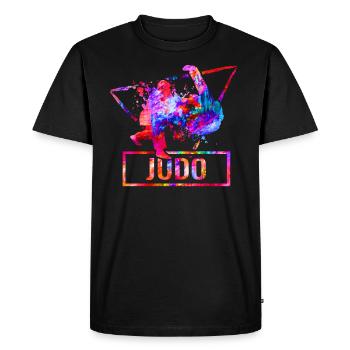 Judo - Men's Premium Organic T-Shirt - black - Front - Nico (187cm)