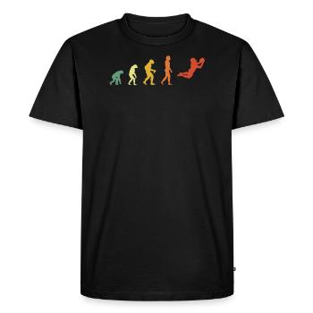 Évolution du football vintage - T-shirt Premium bio Homme - noir - Devant - Nico (187cm)