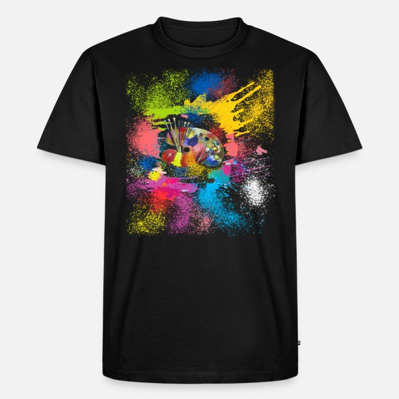 Die Kunst des Malens - Männer Premium Bio T-Shirt - Schwarz