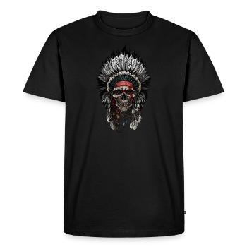 Indiens - T-shirt Premium bio Homme - noir - Devant - Nico (187cm)