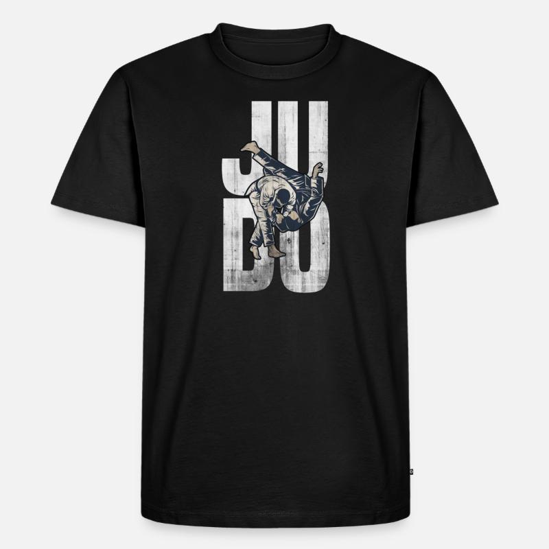 Judo - Männer Premium Bio T-Shirt - Schwarz