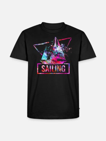 sailing - Men's Premium Organic T-Shirt - black