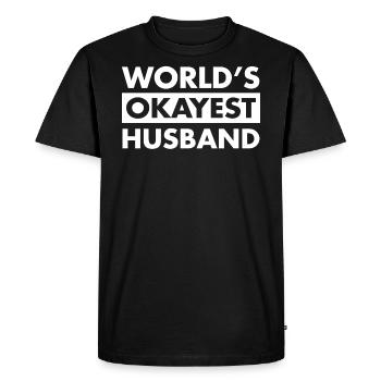 CHEMISE HUSBAND DRÔLE - T-shirt Premium bio Homme - noir - Devant - Nico (187cm)