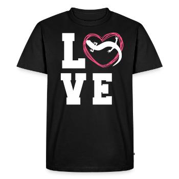 Thé à la salamandre pour femme - T-shirt Premium bio Homme - noir - Devant - Nico (187cm)