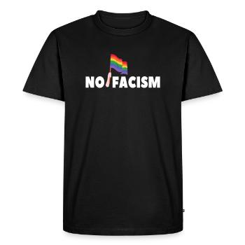 Fascisme Racisme LGBTQ Rainbow Gift - T-shirt Premium bio Homme - noir - Devant - Nico (187cm)