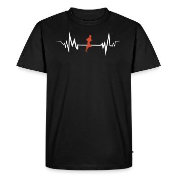 marathon - Männer Premium Bio T-Shirt - Schwarz - Vorne - Nico (187cm)