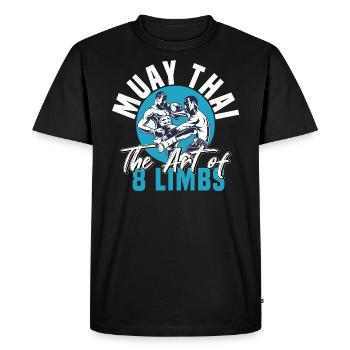 Muay thaï - T-shirt Premium bio Homme - noir - Devant - Nico (187cm)