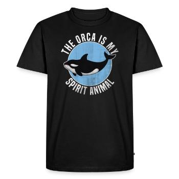 Orque - T-shirt Premium bio Homme - noir - Devant - Nico (187cm)