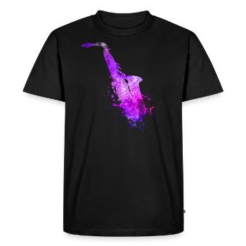 saxophone - T-shirt Premium bio Homme - noir - Devant - Nico (187cm)