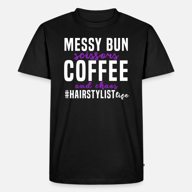 Schere - Männer Premium Bio T-Shirt - Schwarz