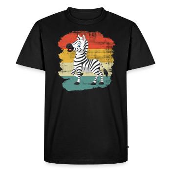 zebra - Men's Premium Organic T-Shirt - black - Front - Nico (187cm)