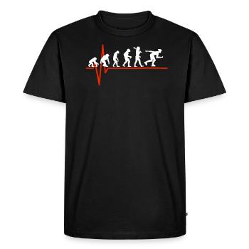 Roller Blade Heartbeat - EVOLUTION OF ROLLER BLADE - T-shirt Premium bio Homme - noir - Devant - Nico (187cm)