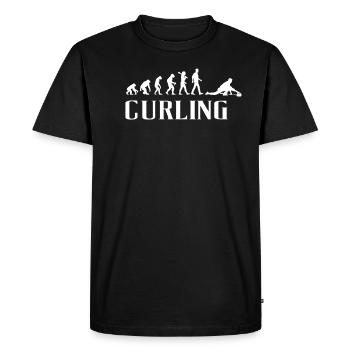 Idée actuelle Curling Evolution - T-shirt Premium bio Homme - noir - Devant - Nico (187cm)