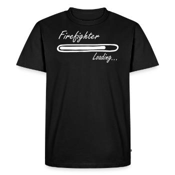 Chemise de chargement de pompier - T-shirt Premium bio Homme - noir - Devant - Nico (187cm)