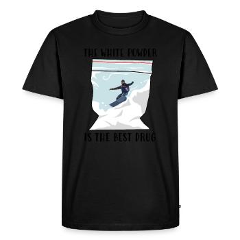 Powder / Snowboard - Men's Premium Organic T-Shirt - black - Front - Nico (187cm)