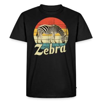 zebra - Men's Premium Organic T-Shirt - black - Front - Nico (187cm)