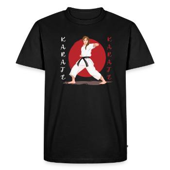 karate - Men's Premium Organic T-Shirt - black - Front - Nico (187cm)
