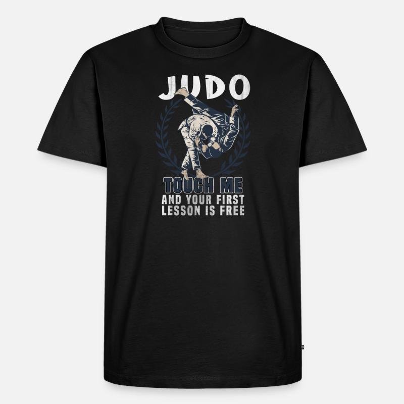 Judo - Männer Premium Bio T-Shirt - Schwarz