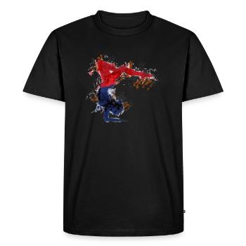 faire de la gymnastique - T-shirt Premium bio Homme - noir - Devant - Nico (187cm)