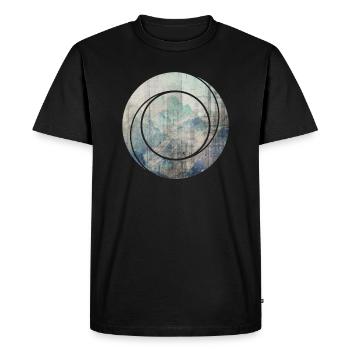 Berg natur geometrie - Männer Premium Bio T-Shirt - Schwarz - Vorne - Nico (187cm)