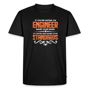 Ingénieur ingénieur technicien ingénieur en génie civil cadeau - T-shirt Premium bio Homme - noir - Devant - Nico (187cm)