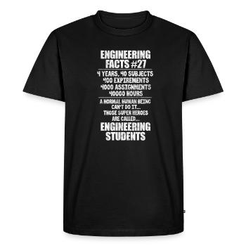 Ingénieur ingénieur technicien génie civil cadeau - T-shirt Premium bio Homme - noir - Devant - Nico (187cm)