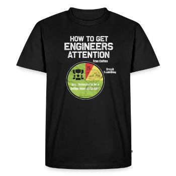 Ingénieur ingénieur technicien ingénieur en génie civil cadeau - T-shirt Premium bio Homme - noir - Devant - Nico (187cm)