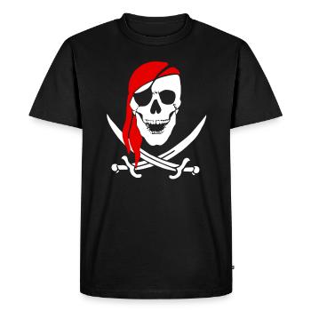 Crâne de pirate épées cadeaux de pirate - T-shirt Premium bio Homme - noir - Devant - Nico (187cm)