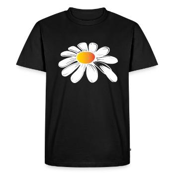 laissez-le motif de fleur de marguerite daisy abeille - T-shirt Premium bio Homme - noir - Devant - Nico (187cm)