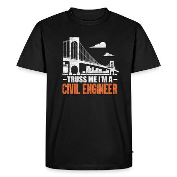 Civil engineer engineer architect construction gift - Men's Premium Organic T-Shirt - black - Front - Nico (187cm)