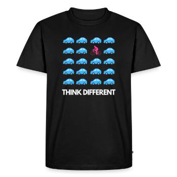 Vélo vélo tandem voiture cadeau environnemental - T-shirt Premium bio Homme - noir - Devant - Nico (187cm)