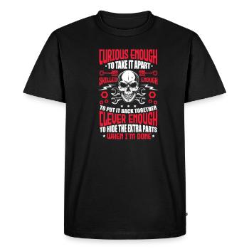 mechanic - Men's Premium Organic T-Shirt - black - Front - Nico (187cm)