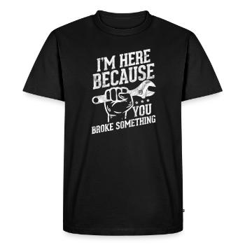 Mechanic screwdriver tool workshop gift - Men's Premium Organic T-Shirt - black - Front - Nico (187cm)