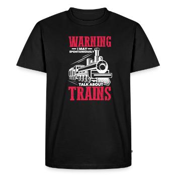 Model railway - Men's Premium Organic T-Shirt - black - Front - Nico (187cm)
