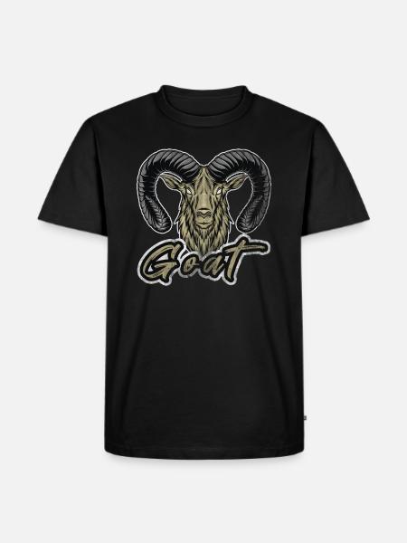 goat - Men's Premium Organic T-Shirt - black