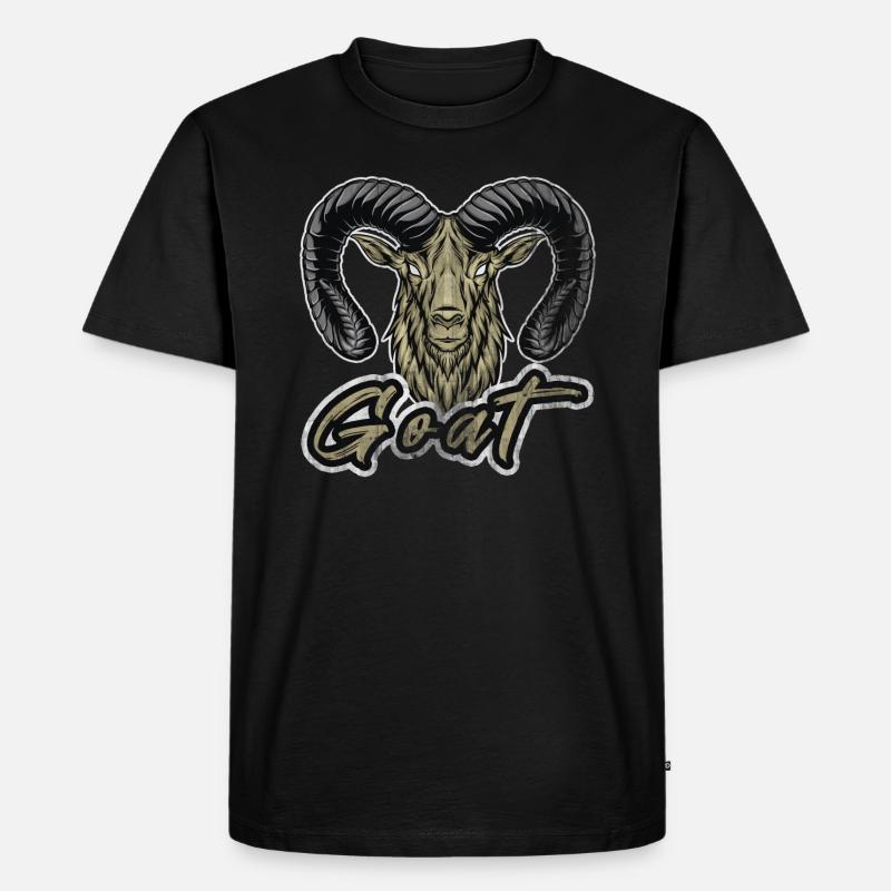 Ziege - Männer Premium Bio T-Shirt - Schwarz