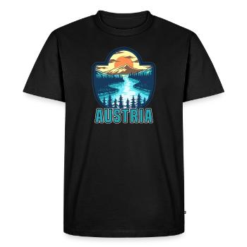 Austria - Men's Premium Organic T-Shirt - black - Front - Nico (187cm)